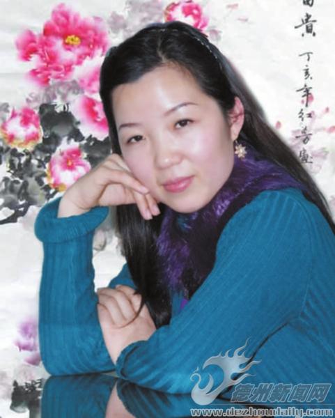 著名画家刘红芳的牡丹画