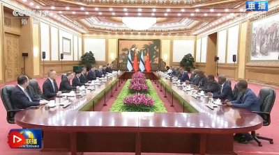 习近平同博茨瓦纳总统博科会谈